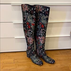 Sam Edelman Multicolor Floral Over-the-Knee Boots